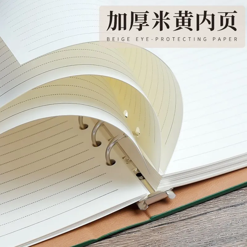 Loose-leaf notebook construction detail